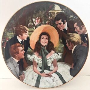 1988 Scarlett and Her Suitors plate, first issue